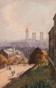 A View Of Edinburghpainting Fife Landscapes, Villages And Seascapes by William Hackstoun