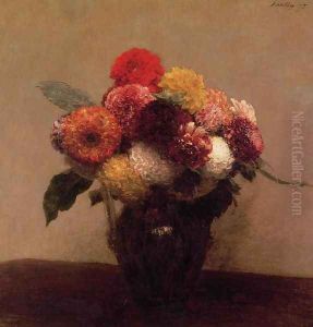 Dahlias, Queens Daisies, Roses and Corn Flowers I