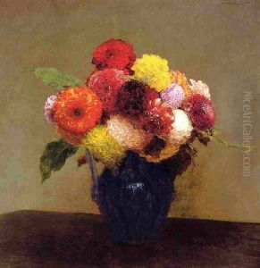 Vase of Dahlias