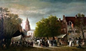 Hollands Dorpsfeest Op Nationale Feestdag