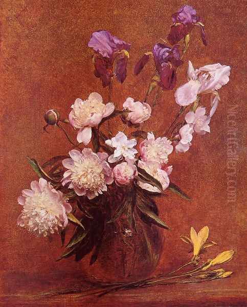 Bouquet of Peonies and Iris - view 1