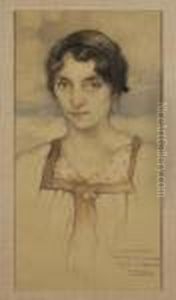 Retrato De La Esposa De Carlos Gonzalez Pena by Saturnino Herran
