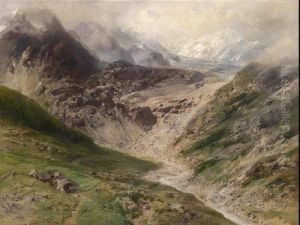 View Of The High Alps In The Distance by Carl Heyn