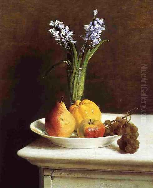 Still Life, Hyacinths and Fruit - view 1