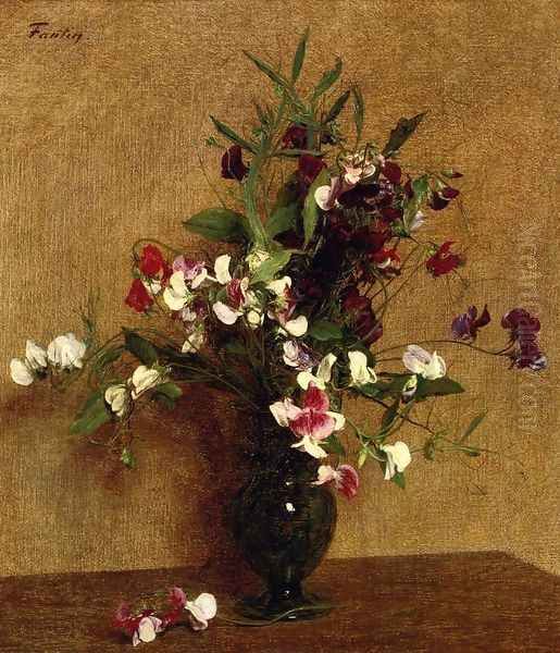 Sweet Peas in a Vase - view 1