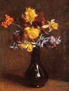 Vase of Flowers by Ignace Henri Jean Fantin-Latour