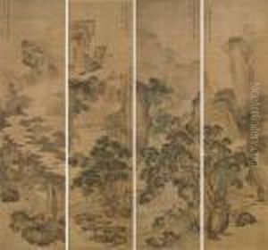 Landscapes Of The Four Seasons by Lu Huancheng