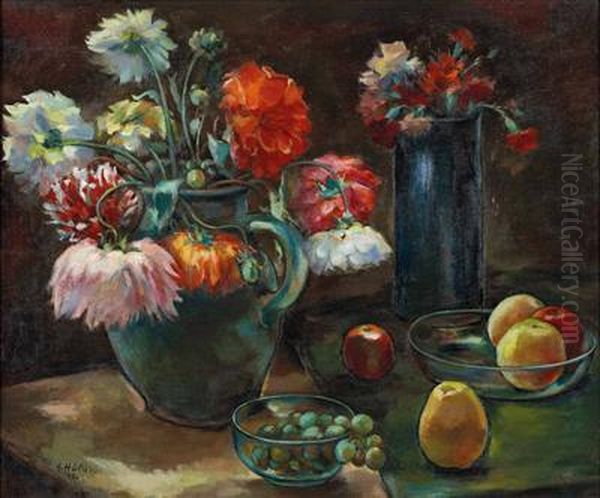 "stillleben Mit Blumen Und Obst" - view 1