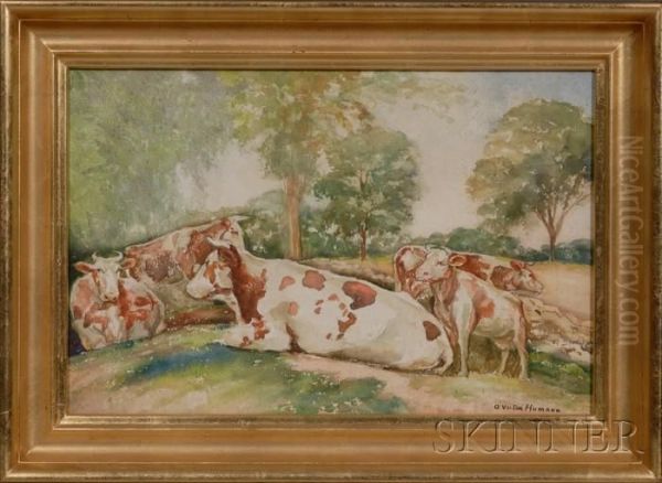 Cows At Pasture - view 1