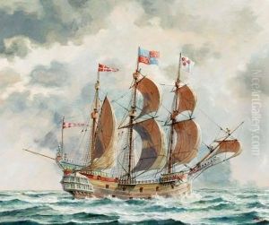 Reconstruction Of An English Ship After A Silver Trophy Owned By Ms. Nicoll