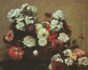 Still Life with Flowers 1881 by Ignace Henri Jean Fantin-Latour