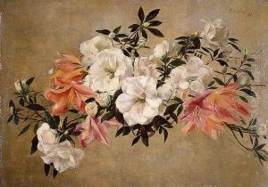 Petunias by Ignace Henri Jean Fantin-Latour