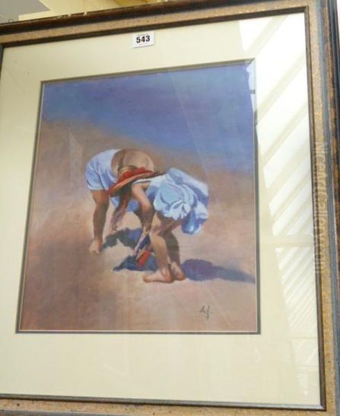 Children On The Beach - view 1