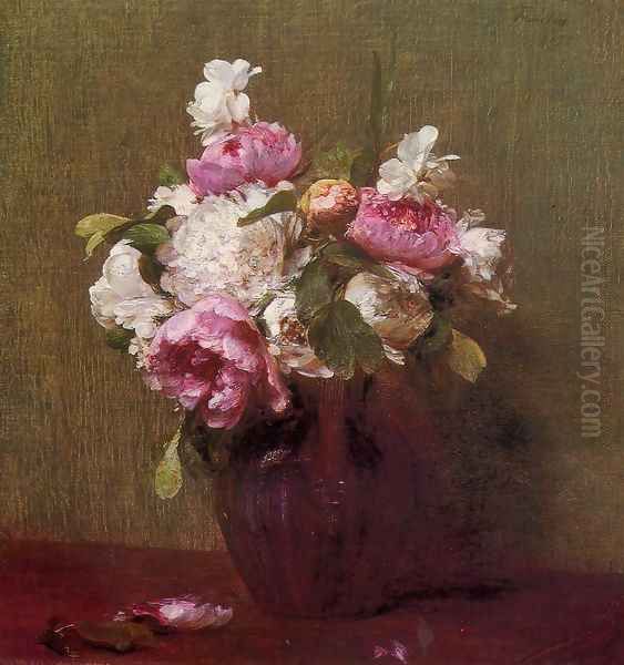 White Peonies and Roses, Narcissus - view 1
