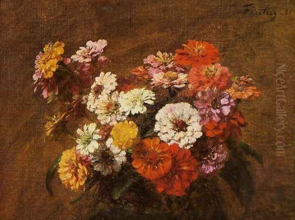 Zinnias in a Vase - view 1
