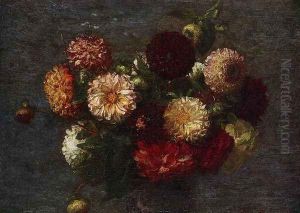 Chrysanthemums II by Ignace Henri Jean Fantin-Latour