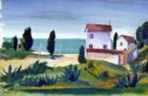 Hauser Am Meer by Hermann Keimel