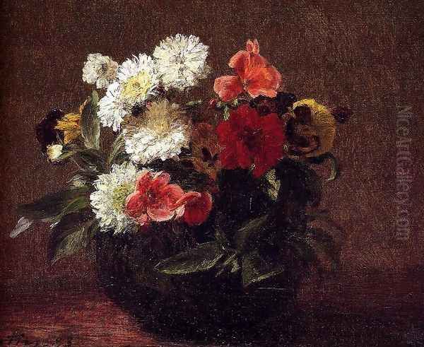Flowers In A Clay Pot - view 1