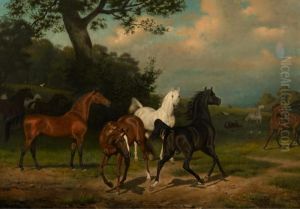 Landschaft Mit Pferden by Friedrich Anton Kilp