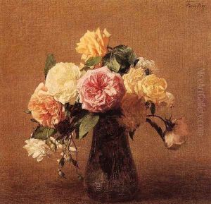 Roses X by Ignace Henri Jean Fantin-Latour