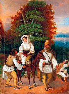 Vasarra Indulo Olah Csalad (barabas Miklos Utan) by Szkicsak Klinovszky Istvan