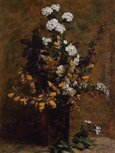 Broom and Other Spring Flowers in a Vase - view 1