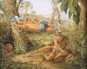 Arawak Indians At The Edge Of The Jungle by Theodor Kuchel