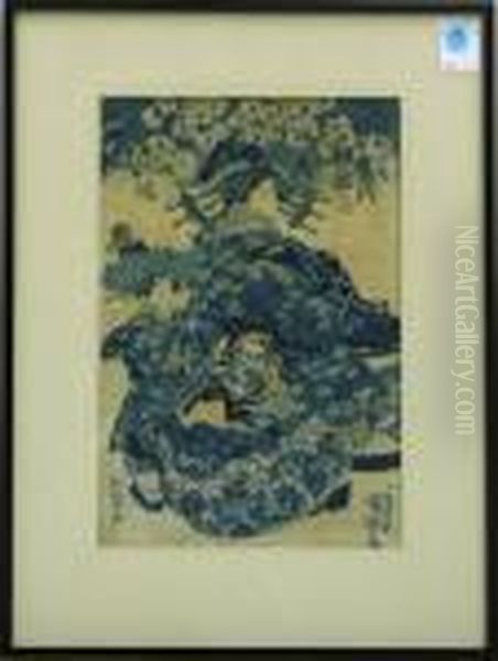 Depicting The Courtesan Matsuzaki From Matsubaya Walking With Her Kamuro - view 1