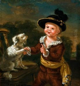 Jongen Met Keeshond by Maria Margaretha La Fargue