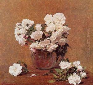 Roses II by Ignace Henri Jean Fantin-Latour