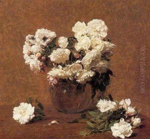 Roses Aime Vieberg by Ignace Henri Jean Fantin-Latour