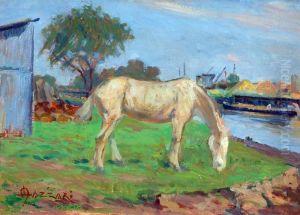 Caballo A Orillas Del Riachuelo by Alfredo Lazzari