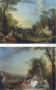 Called Le Clerc Des Gobelins A Fete Champetre by Sebastien Leclerc (Leclerc Des Gobelins)