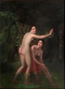 Le Bain Des Nymphes by Jean-Baptiste Lecoeur