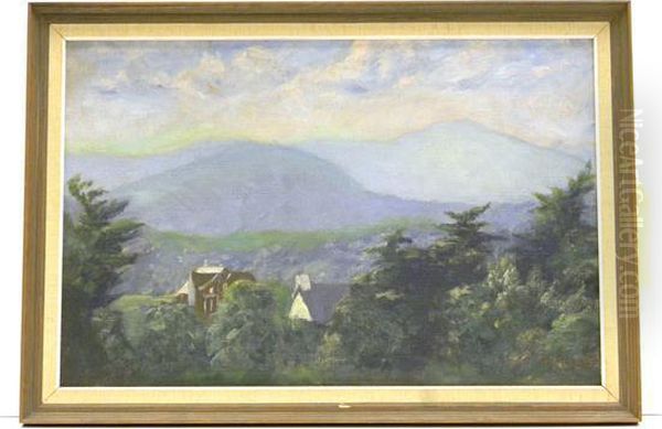 The Blue Ridge Mountains And Small Town - view 1