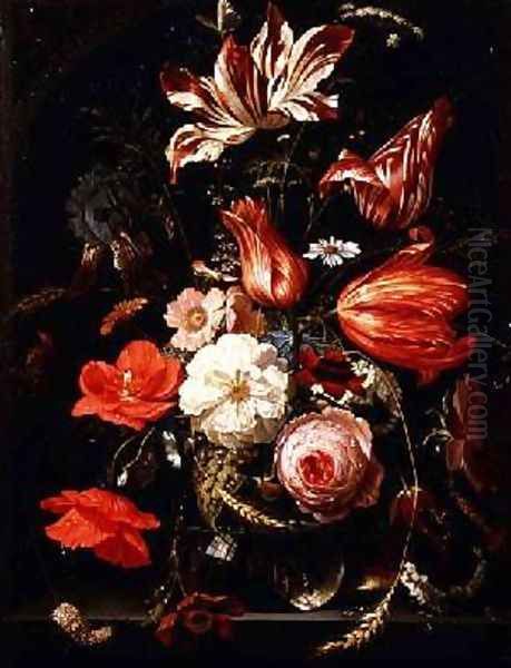 Still Life of Flowers on a Ledge - view 1