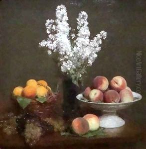 White Rockets and Fruit by Ignace Henri Jean Fantin-Latour