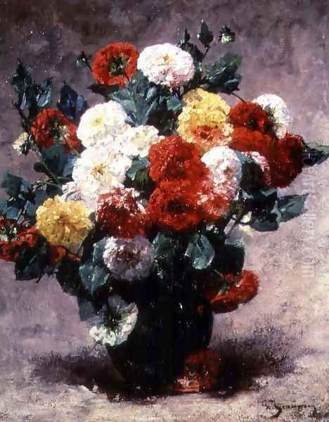Carnations in a vase - view 1