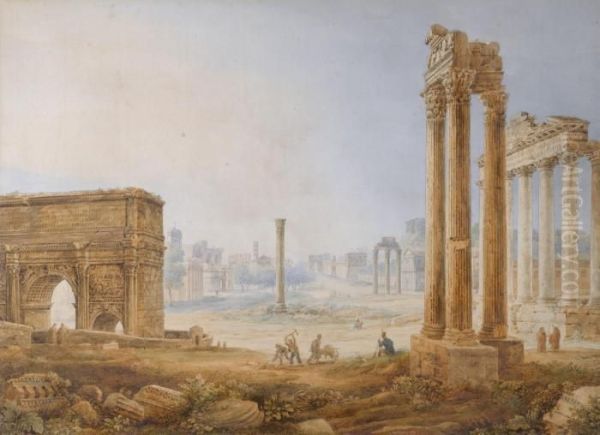 View Of The Forum With The Arch Of Septimus Severus - view 1