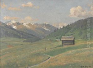 Sommerliche Alpansicht Bei Davos by Walter Lilie