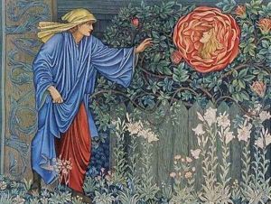 The Pilgrim in the Garden or The Heart of the Rose by Sir Edward Coley Burne-Jones