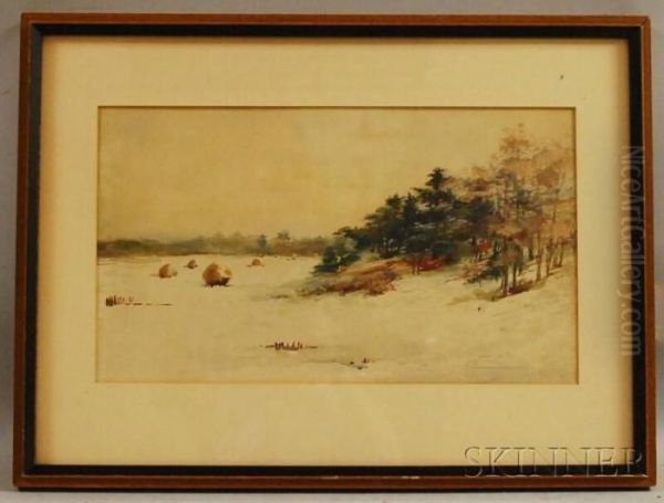 Winter On The Salt Marshes. - view 1