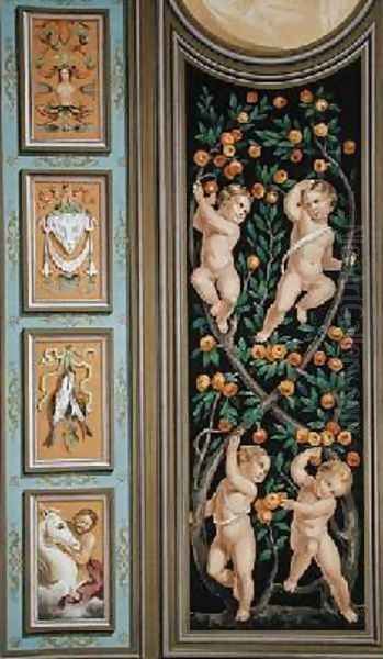 Fresco of Cupids from the Church of St Ambroglio Milan - view 1