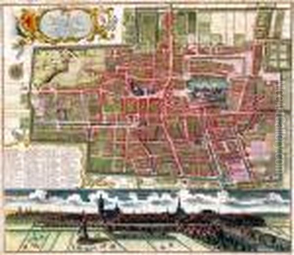 Plan De La Haye En Hollande Contenant Les Places, Palais Et Edifices - view 1