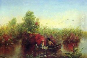 Gathering Waterlilies by Jerome B. Thompson