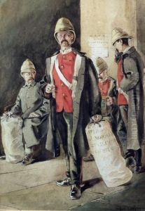 Portrait Of Private J. Norman by Alfred Crowdy Lovett
