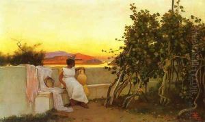 Vintage Time in a Capri Garden by Charles Caryl Coleman