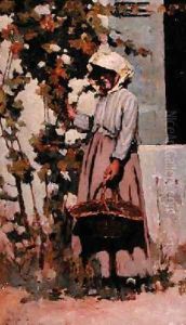 La Paysanne a Grez by Arthur Melville