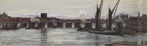 Busy City Canal (the Old Putney Bridge) Busy City Canal (the Old Putney Bridge)