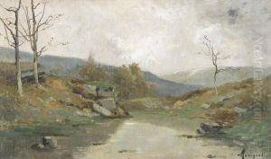 Herbstliche Bachpartie by Augustin Maniquet